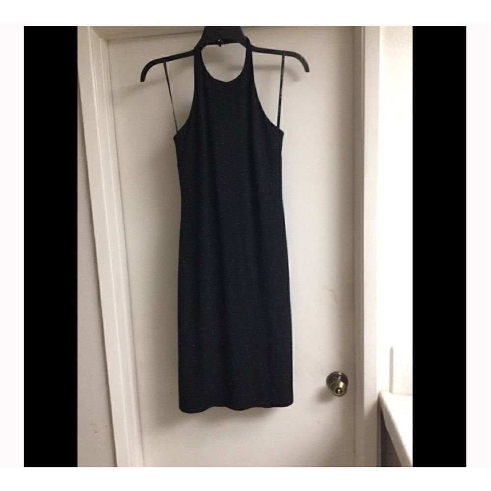 Beautiful Windsor Black/Silver Sparkles Halter Party Dress Sz 8